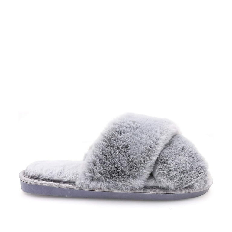 HOT Faux Fur Cozy Fur Slippers FLOOF Women's Cozy Cross