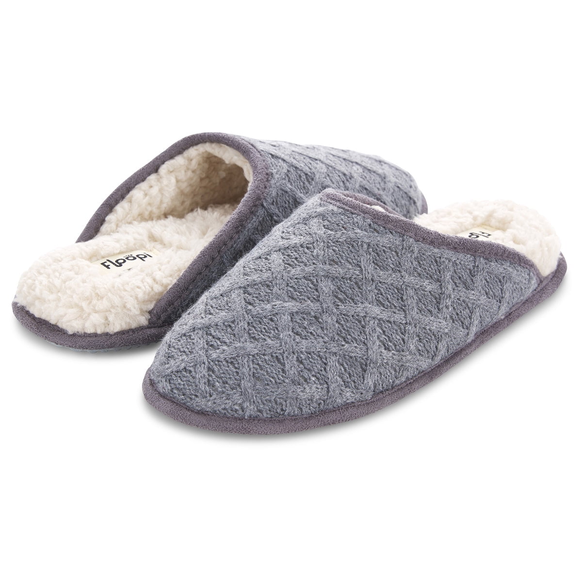 Floopi Size Chart FLOOPI WOMEN’S ISABEL LATTICE KNIT SCUFF SLIPPERS SIZE WOMEN Medium (7 ...