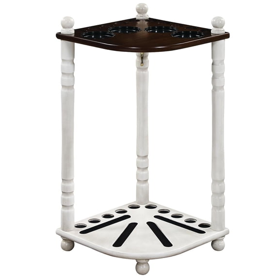 RAM Game Room FCR AW 16 x 16 x 24 in. Floor Cue Rack, Antique White