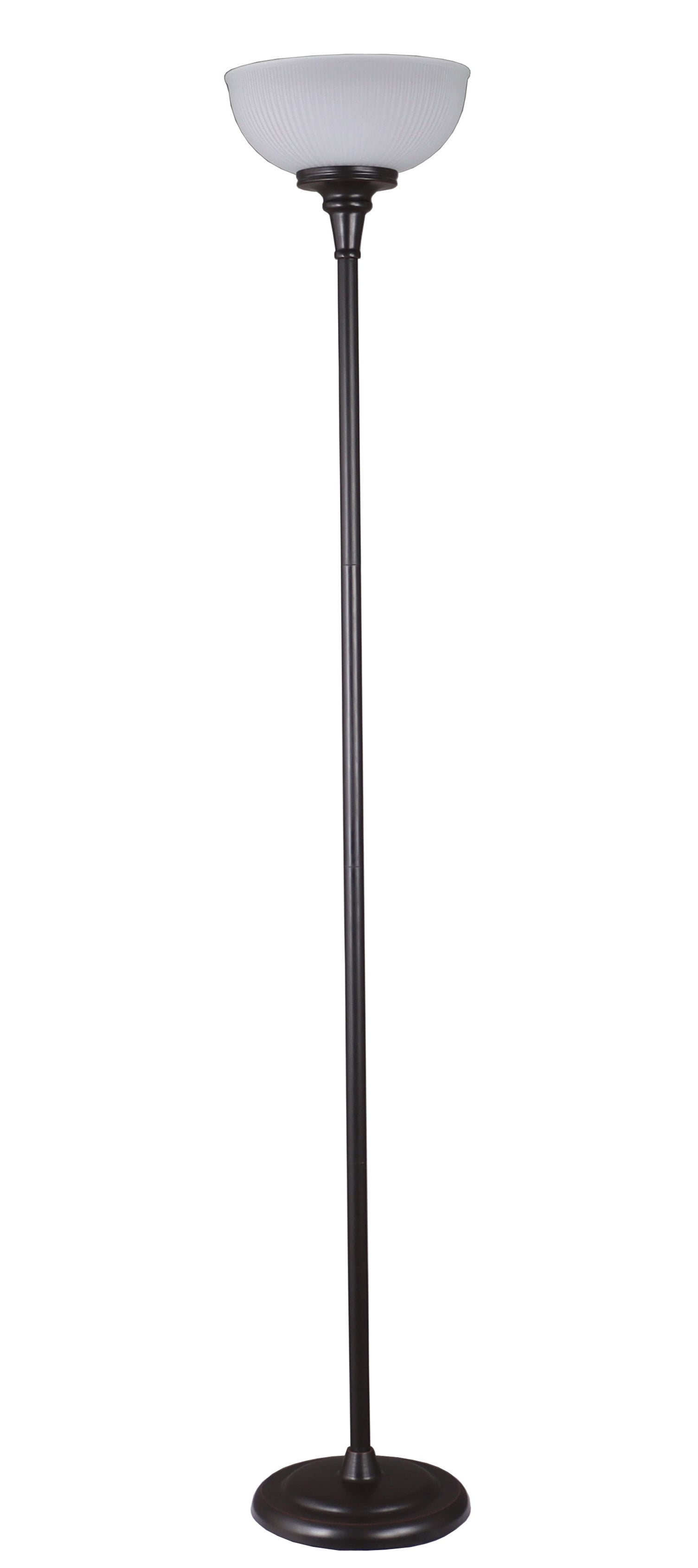 Better Homes & Gardens 71-Inch Oil Rubbed Bronze Floor Lamp with Frosted Glass Shade