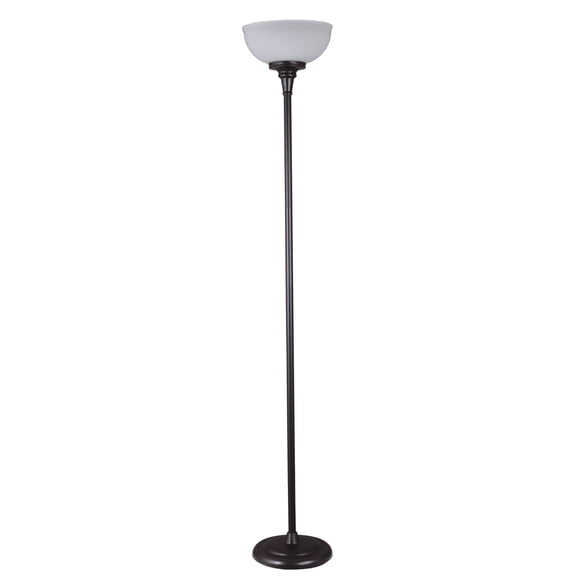 Better Homes & Gardens 71" Ribbed Frosted Glass Shade Floor Lamp with Oil Rubbed Bronze Finish