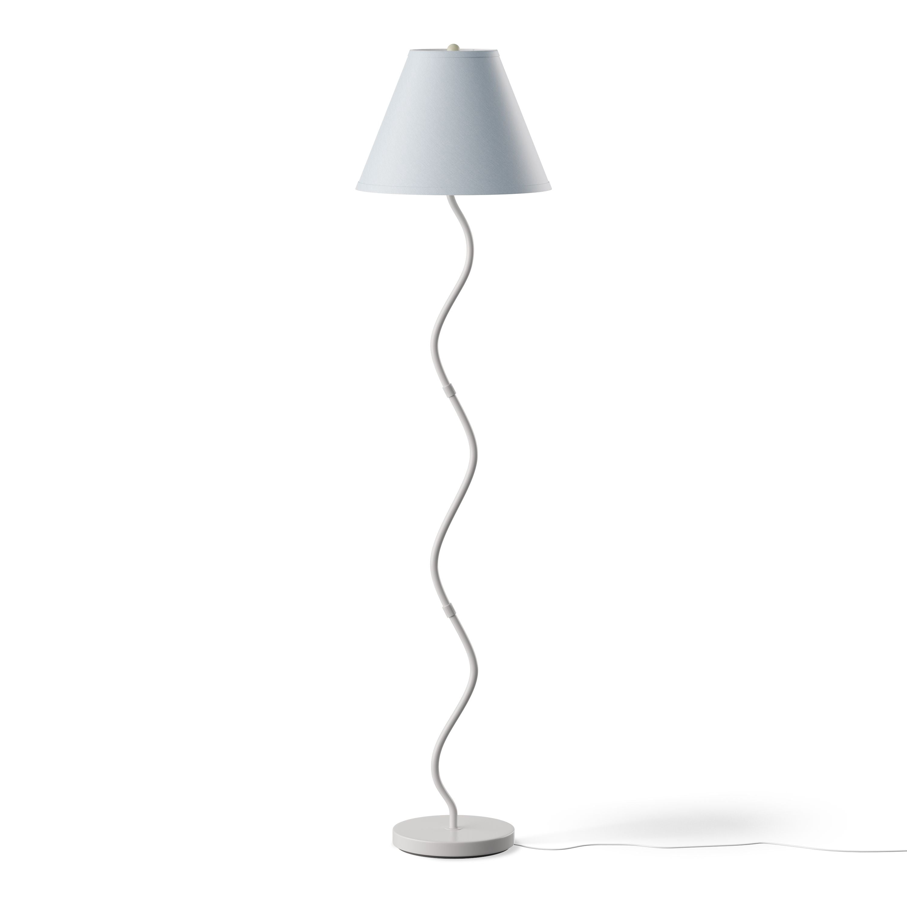 Mainstays 58 in Greige Floor Lamp with Fabric Shade