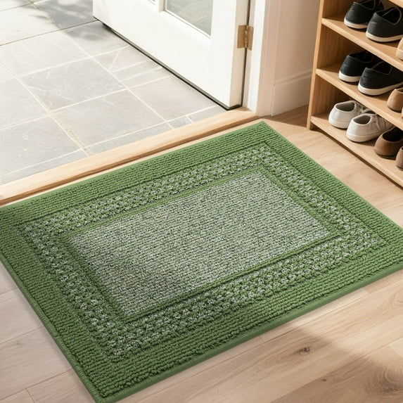 FLOORHUG Doormat Indoor 20"x 32", Soft and Absorbent Door Mat Non-Slip, Dirt Trapper Door Mats Entry Rug Low Profile Floor Mat Machine Washable Rugs for Entryway, Front Back Door, Beige