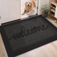 thumbnail image 1 of FLOORHUG 32" x 48" Modern Doormat, Non-Slip Welcome Rug, Machine Washable, Black, 1 of 10