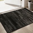thumbnail image 1 of FLOORHUG Modern Striped Dark Gray TPE Indoor Floor Mat & Doormat, 24" x 36", Non-Slip, Dirt-Resistant, Absorbent, Machine Washable, 1 of 9