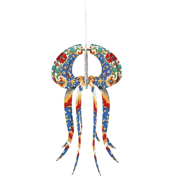 FLOPESN 3D Jellyfish Diamond Art Wind Chime, Creative Window Decoration, DIY Home Decor Craft Gift Set