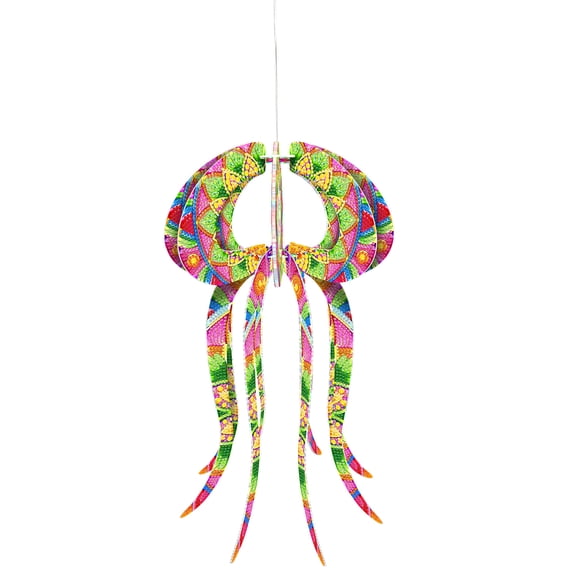 FLOPESN 3D Jellyfish Diamond Art Wind Chime, Creative Window Decoration, DIY Home Decor Craft Gift Set