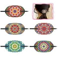 thumbnail image 1 of FLOPESN 5Pcs DIY Mandala Wooden Diamond Oval Hair Clips,Hairpin Leather Long Fixed Tie Accessories Hairpin for Women, 1 of 11