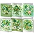 thumbnail image 1 of FLOPESN 6-Pcs St. Patrick's Day DIY Foldable Diamond Art Greeting Cards - Holiday Blessings Gift Set with Envelopes, 15x15cm, 1 of 8