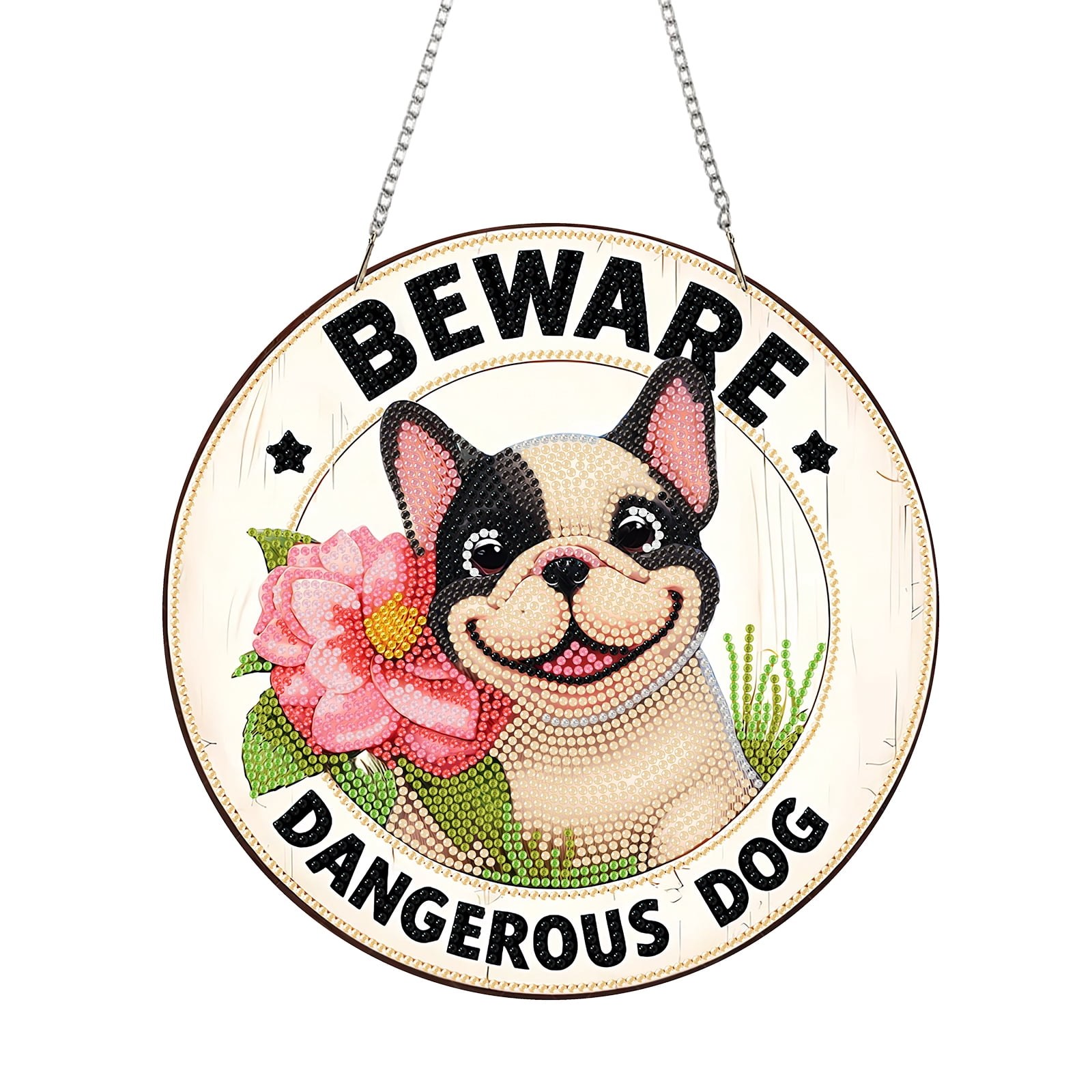 FLOPESN DIY Diamond Art Painting Creative,9.84*9.84in Dog Design, Acrylic Material Irregular Shape Home Decoration Pendant