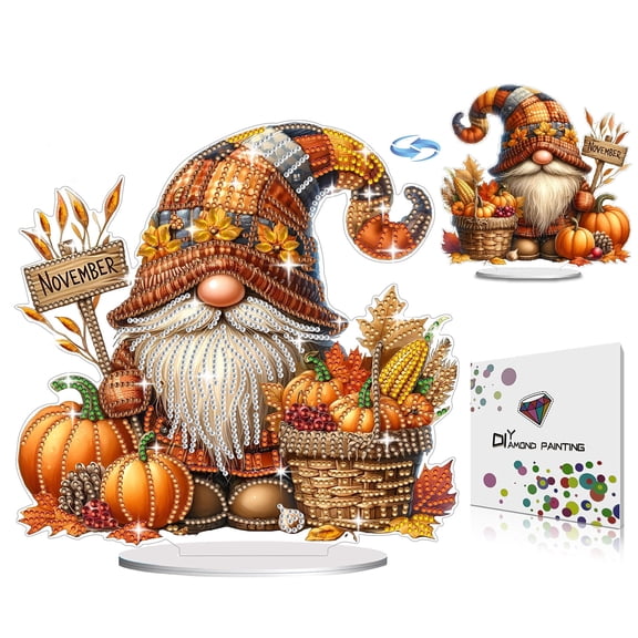 FLOPESN DIY Diamond Art Painting Kits Monthly Goblin Bithday Gift, Creative Design Acrylic Material Irregular Shape Home Decor Ornament-November