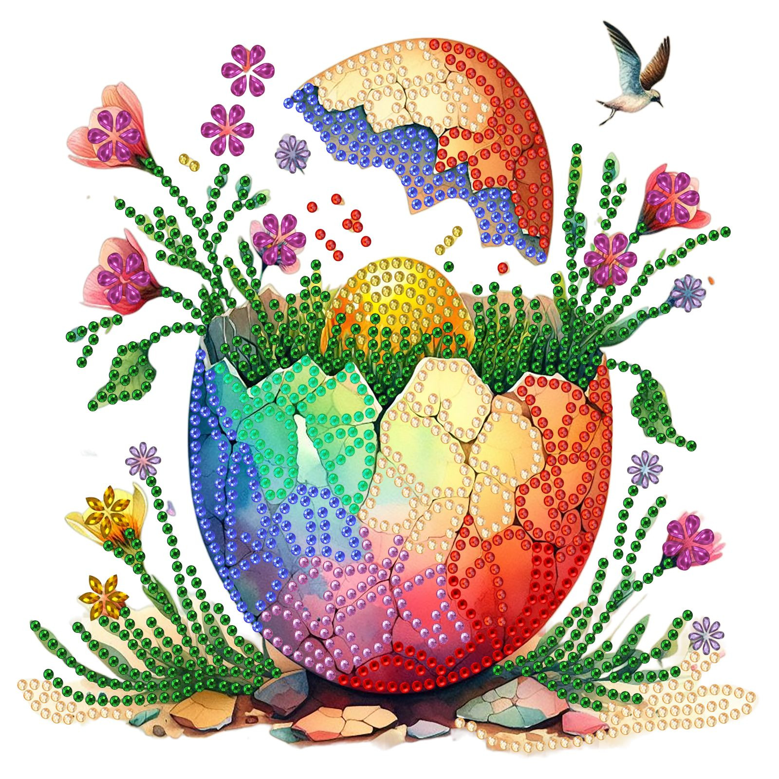 FLOPESN Easter DIY Diamond Art Painting Desktop Ornaments,Single-Sided ...