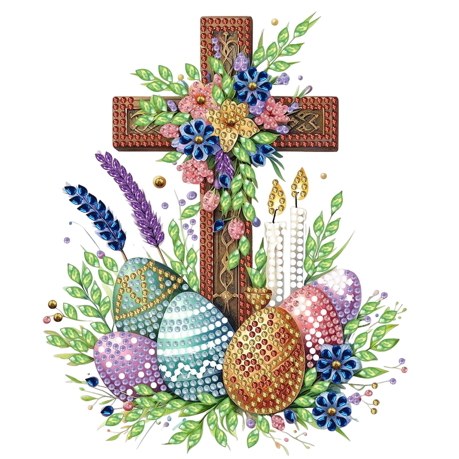 FLOPESN Easter DIY Diamond Art Painting Desktop Ornaments,Single-Sided ...