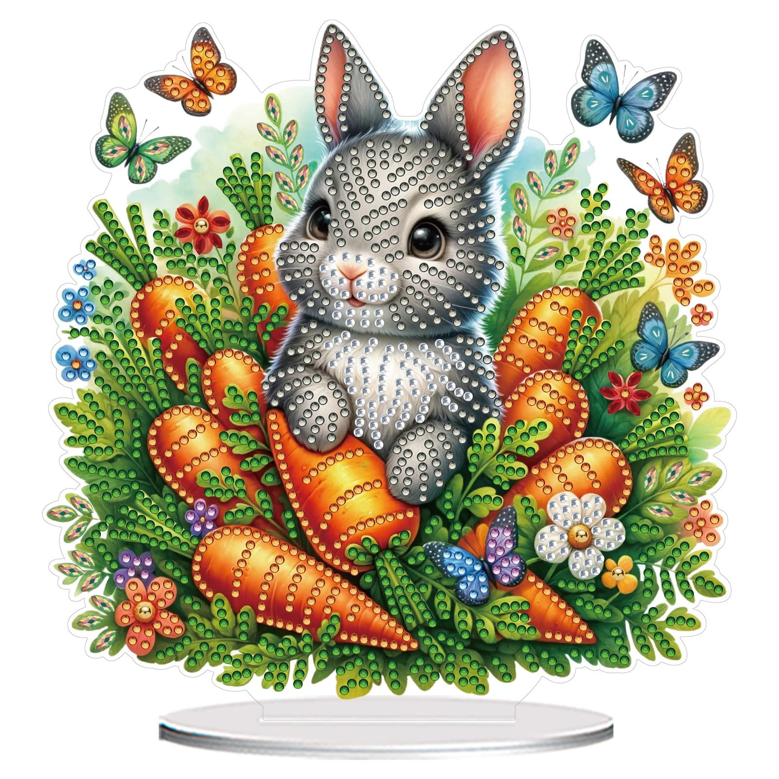 FLOPESN Easter DIY Diamond Art Painting Desktop Ornaments,Single-Sided ...