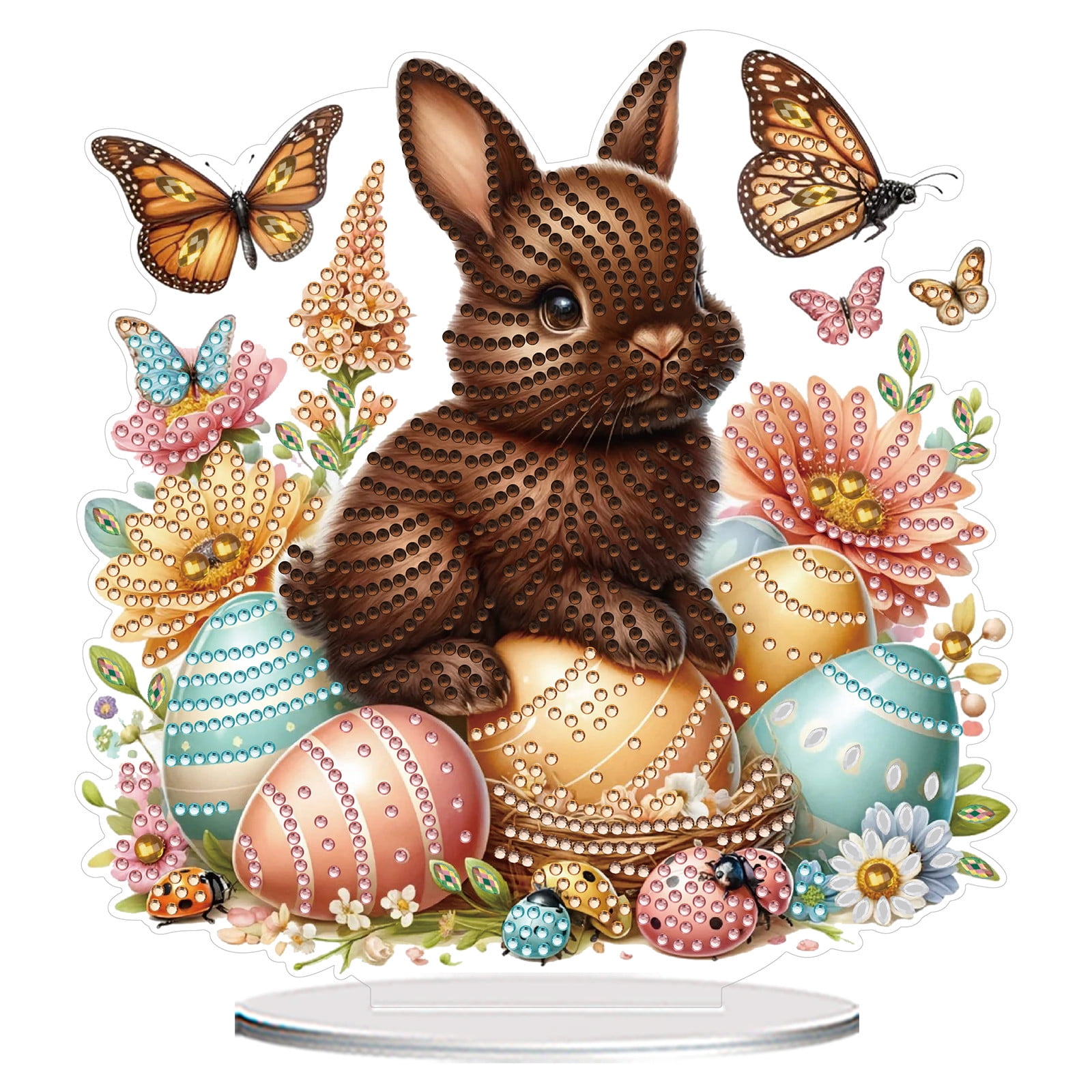 FLOPESN Easter DIY Diamond Art Painting Desktop Ornaments,Single-Sided ...