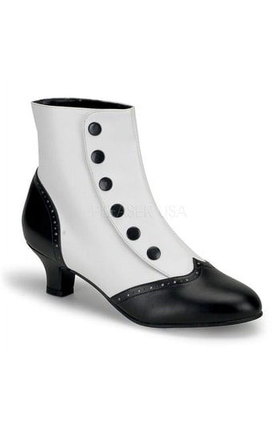 FLORA-1023, Button Spat Ankle Boot