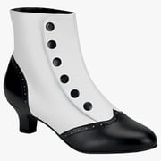 FLORA-1023, Button Spat Ankle Boot