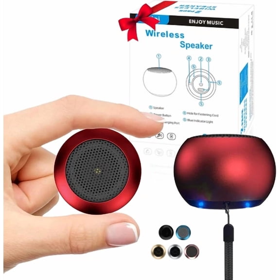 FLORA- 2 Mini Speakers, 3W Portable Small Speaker With Strap, Water Resistant, Wireless