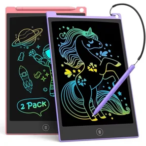 FLORA- 2 Pack 10 Inch Lcd Writing Tablet, Colorful Doodle Board Electronic Draw