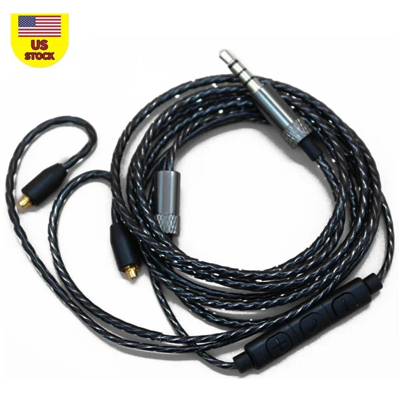 FLORA- 3.5Mm Ofc Vol Control Mmcx Audio Cable For Shure Se215/Se425/Se535/Se846/Ue900 A