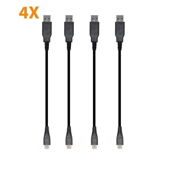 FLORA- 4X Usb Power Cable Designed For Fire Tv Stick Alexa Eco, Short Usb For Tv Black