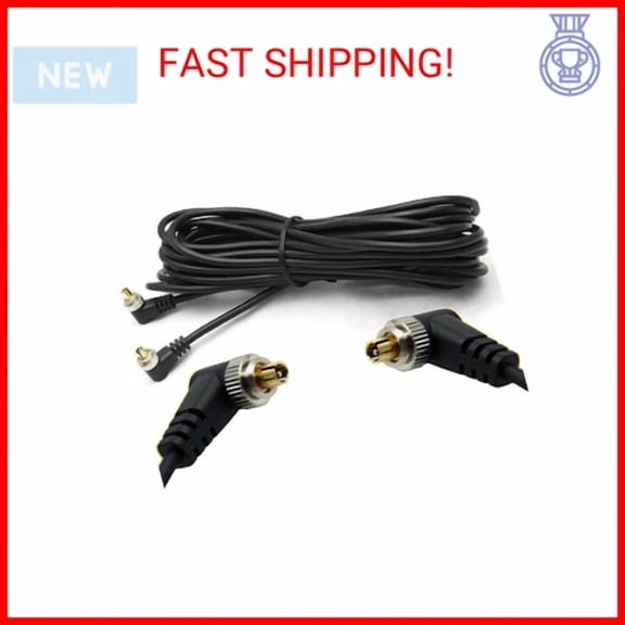 FLORA- 5M 16Ft Male To Male M-M Flash Pc Sync Cable Cord With Screw Lock