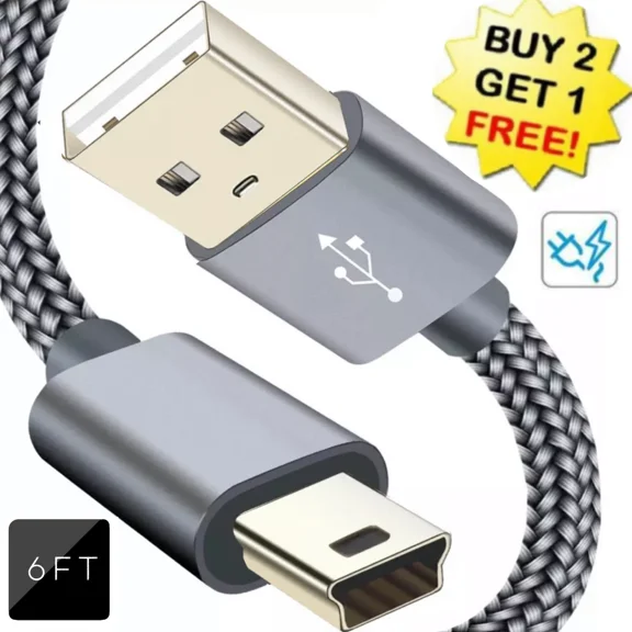 FLORA- ?? 6Ft Usb Sync Data Power Charger Cable Cord Connect Pc For Gps Garmin Nuvi V3