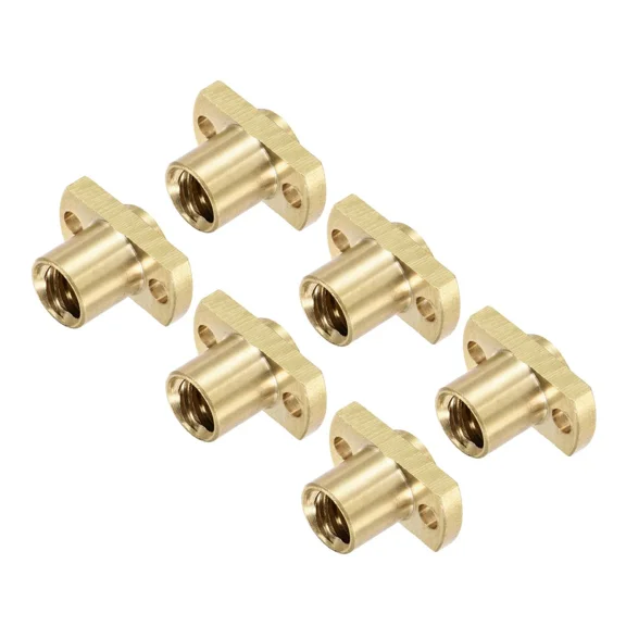 FLORA- 6Pcs T8 Lead Screw Trapezoidal Nut 2Mm Pitch 8Mm Lead For 3D Printer