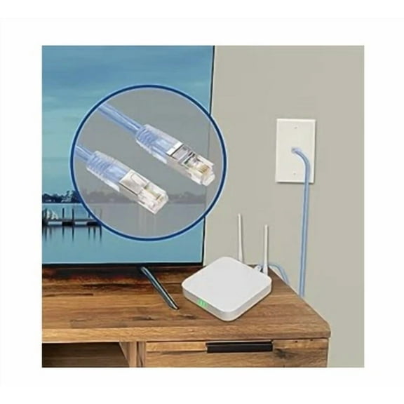 FLORA- 7Ft Rj11 6P4C Shielded Telephone Phone Line Cable Cord Modem Dsl Internet Fax