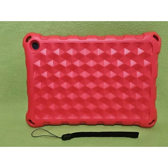 FLORA- Amazon 10" Fire Tablet Rubber Case & Screan Protector - Red - Brand New!!!