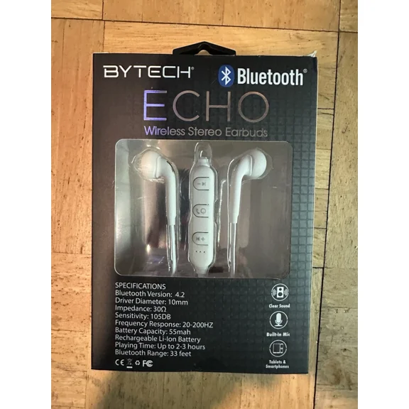 FLORA- Bytech Echo Wireless Bluetooth Earbuds Brand New