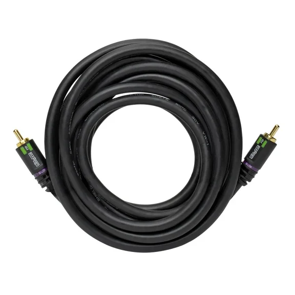 FLORA- Element-Hz Subwoofer Cable 4M (13.12Ft) Gold-Plated Rca Connector