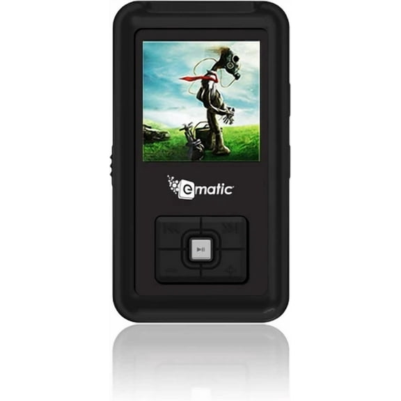FLORA- Ematic Em102Vidbl 2Gb Mp3 Video Player With Fm Tuner, 1.5" Color Screen, Black