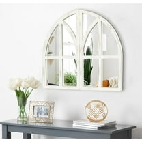 FLORA Farmhouse Mirror, Arch Window Wall Mirror for Kitchen Bedroom Living Room Wall Decor, Set of 2