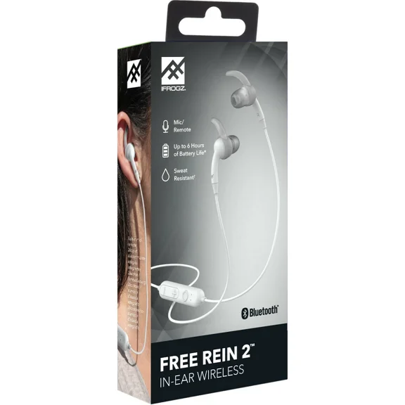 FLORA- Ifrogz Rein 2 Sport 8Mm In-Ear Wireless Earbuds W/ Mic - White