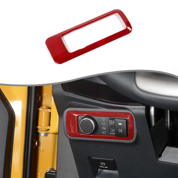 FLORA- Interior Headlight Switch Cover Trim Frame Accessories For Ford Bronco 2021+ Red