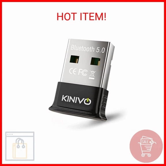 FLORA- Kinivo Usb Bluetooth Adapter For Pc Btd500 (Bt 5.0, Wireless Dongle Receiver For