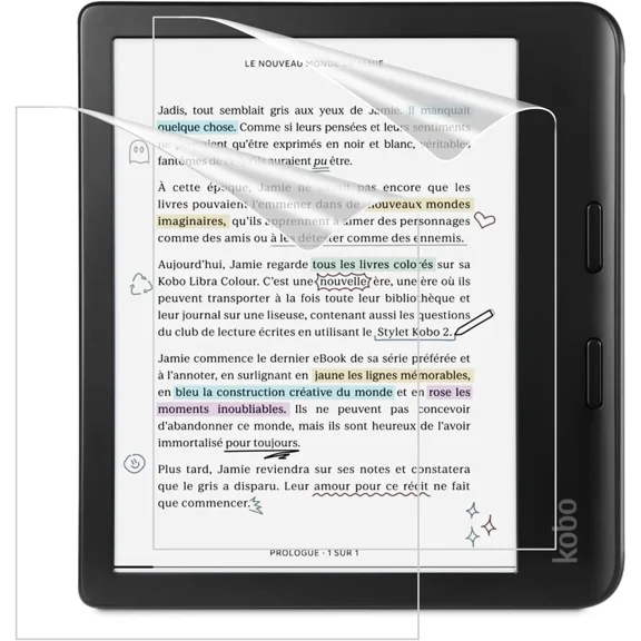 FLORA- Moko 2-Pack Matte Screen Protector Fits Kobo Libra Colour 7 Inches 2024/Kobo Lib