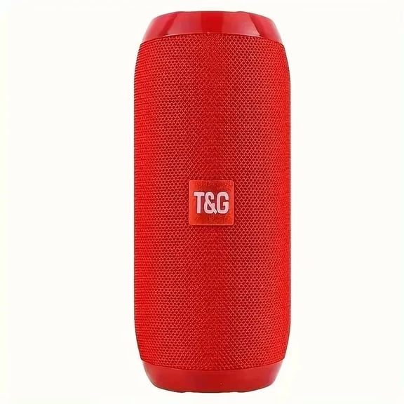 FLORA- New -Red Portable Speaker Tg117, Bluetooth, Memory Card Slot (Card Not Included)