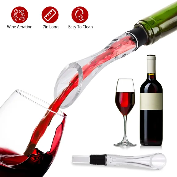 FLORA- Portable Aerating Pourer Decanter Red Wine Bottle Travel Quick Air Aerator Box