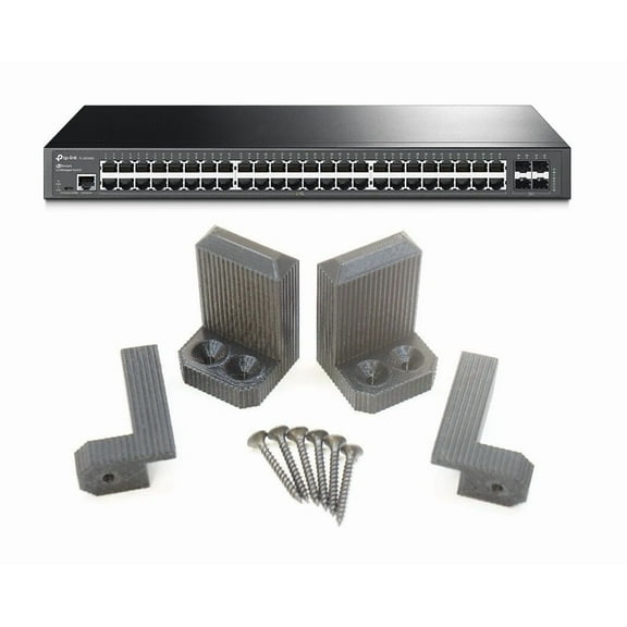 FLORA- Wall Mount Bracket For Tp-Link Tl-Sg3452P 48-Port Network Switch Holder