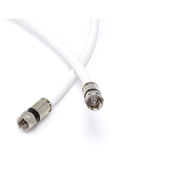 FLORA- White, High Speed Rg6 Coax, High Frequency Coaxial Cable, 12 Feet (3.6 Meter)