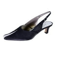thumbnail image 1 of FLORAL Alexis Women's Wide Width Elegant Pointed Toe Slingback Dress Shoes for Evening, Dinner, Prom and Work BLACK 6.5, 1 of 6