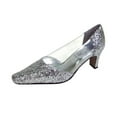 thumbnail image 1 of FLORAL Asha Women Wide Width Evening Dress Shoes for Wedding, Prom, Dinner SILVER 5, 1 of 6