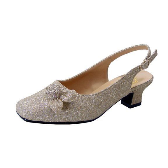 FLORAL Ashlyn Women's Wide Width Slingback Dress Pumps with Bow