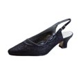 thumbnail image 1 of FLORAL Bonita Women's Wide Width Slingback Dress Pumps BLACK 7, 1 of 6