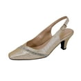 thumbnail image 1 of FLORAL Candice Women Extra Wide Width Pointed Toe with Crystal Strip Upper Slingback, 1 of 6