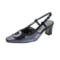 thumbnail image 1 of FLORAL Clea Women's Wide Width Dress Slingback Metallic Shoes BLACK 5, 1 of 6