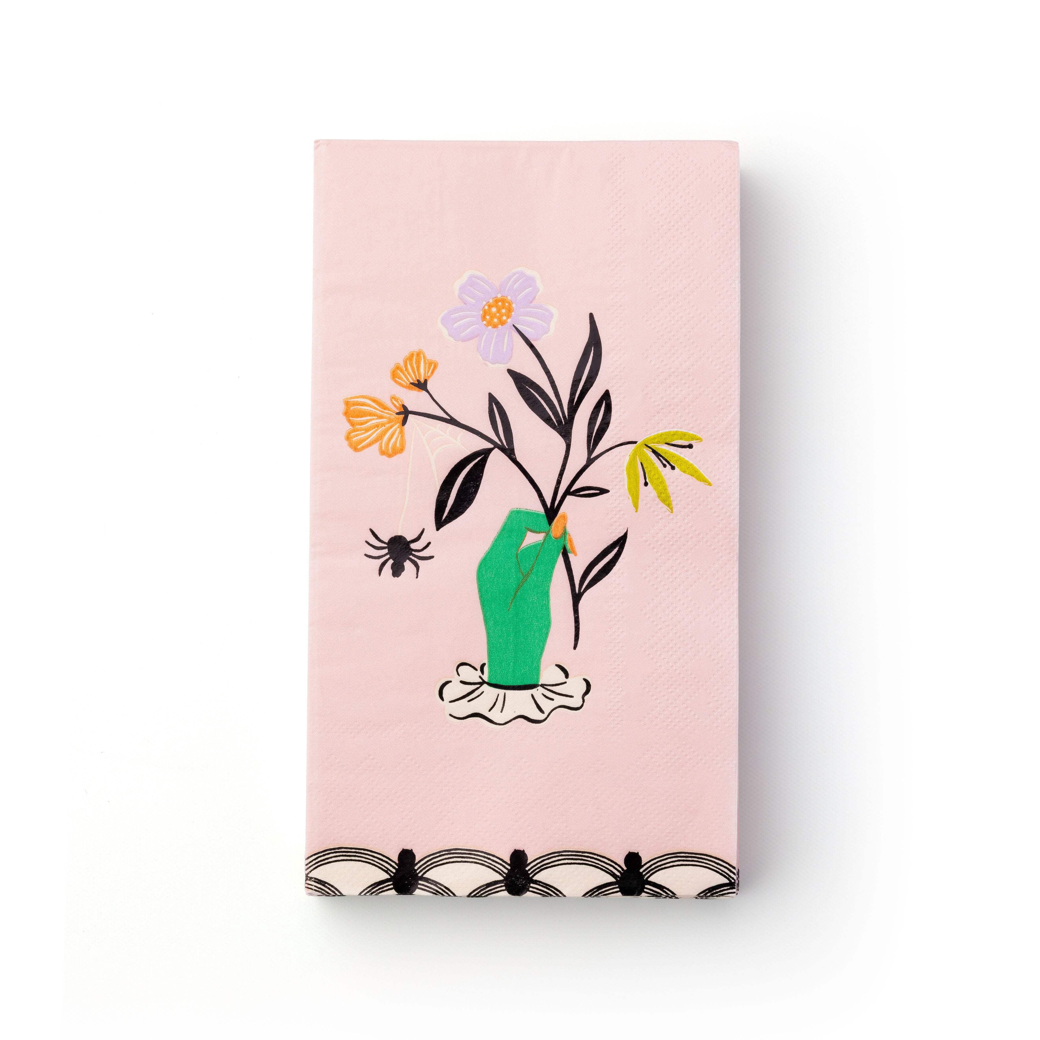 Bonjour Fête Floral Witch Hand Guest Towel Napkins