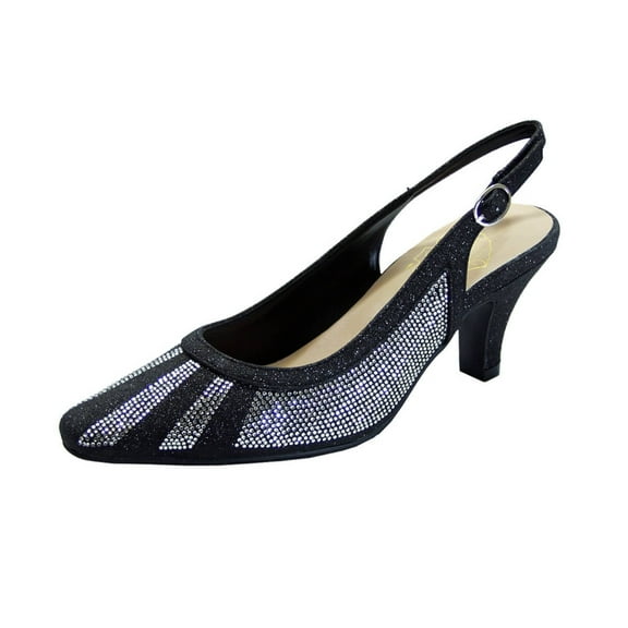 FLORAL Ivana Women's Wide Width Slingback Evening Dress Pumps